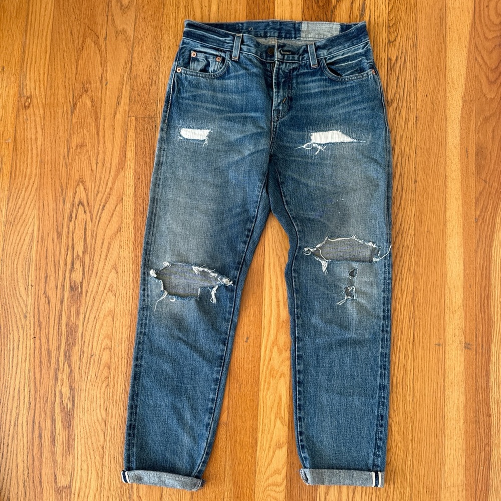 Levi's Vintage Clothing 505 distressed jeans
